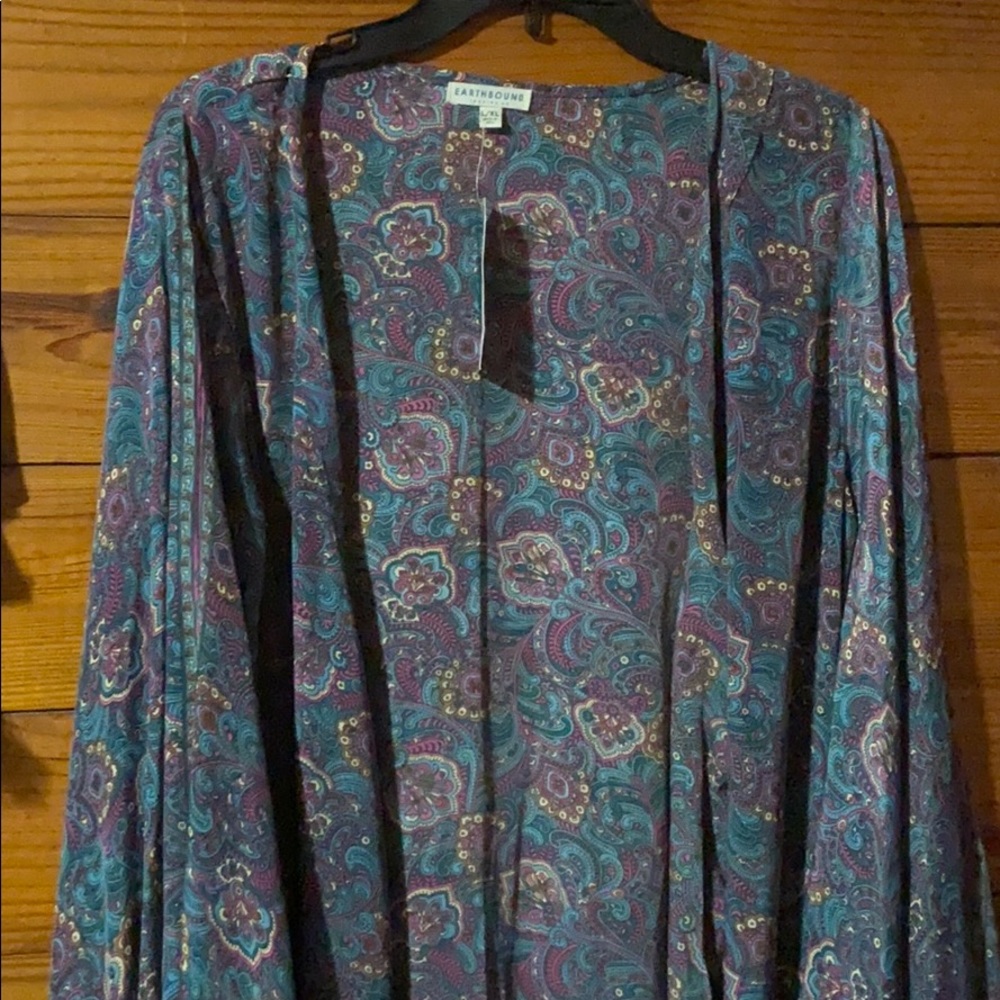 Earthbound bell sleeve cardigan